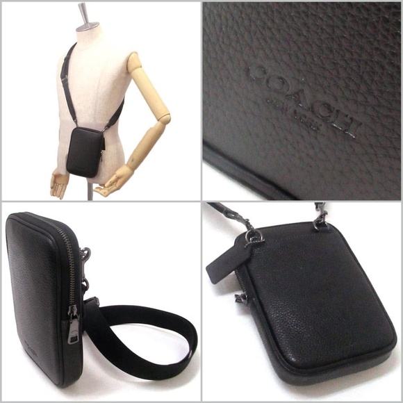 NWT Coach CS044 Aden Crossbody in Refine Pebble Leather Black - Picture 3 of 4